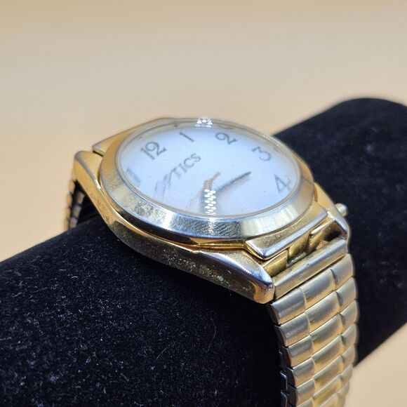 Vintage OPTICS Quartz Water Resistant Mens Easy Reader Wrist Watch New Battery main image 7